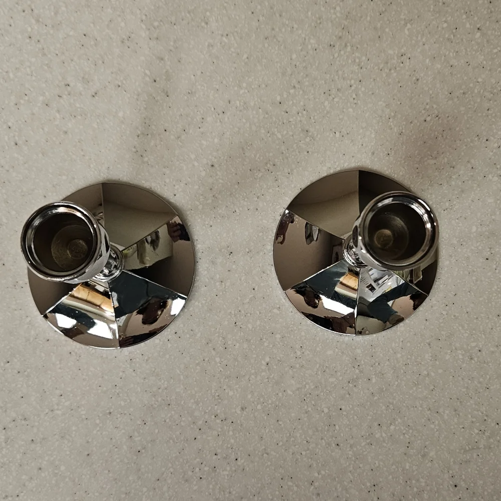 Irvinware Chrome Candlesticks